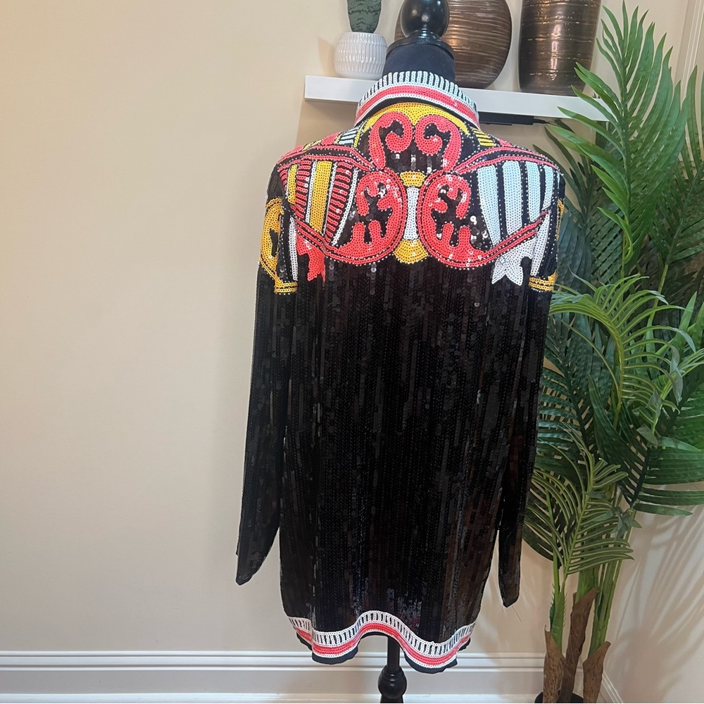 Nasty Gal Country Star Sequin Embellished Blouse Jacket Dress US4 - Picture 10 of 12